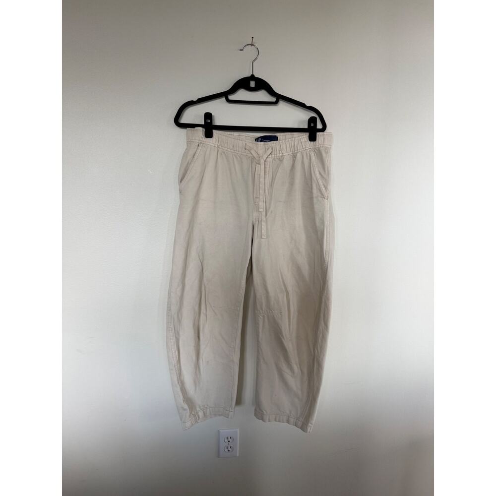 GAP Super Soft Pull On Barrel Pants Cream Size L - Picture 4 of 5